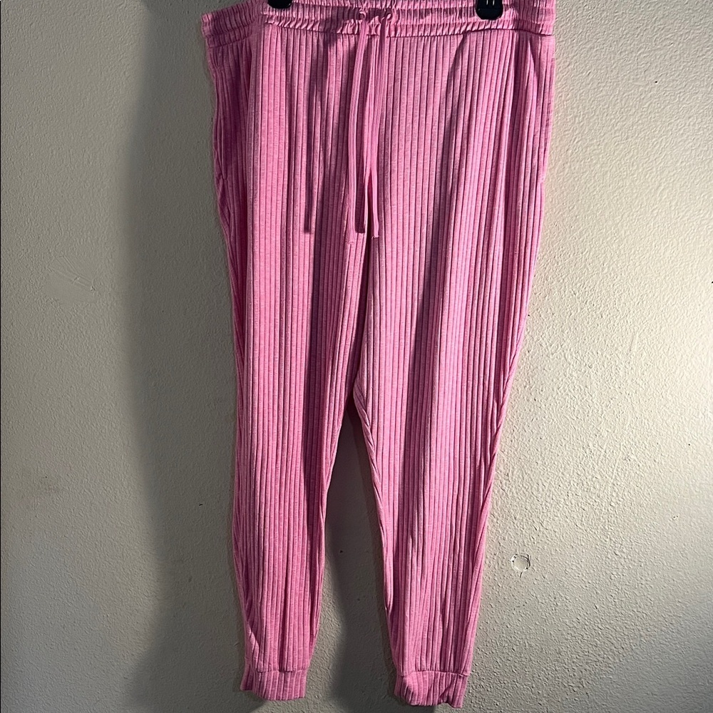 Pink Ribbed Women's Pajama Set - Picture 7 of 13